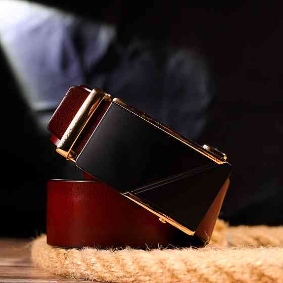 Ремінь для чоловіків з натуральної шкіри Vintage 21479 Коричневий Київ