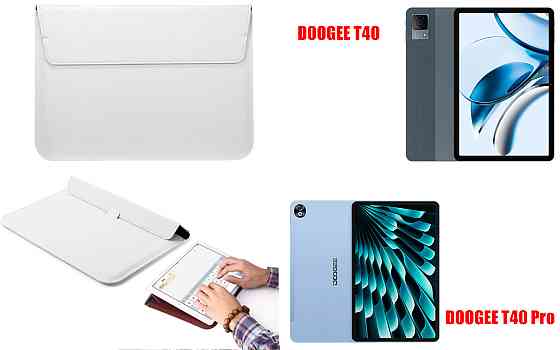 Чохол-конверт VitoCase для Doogee T40, з функцією підставки для планшета Чорний Білий Київ