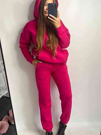 Женский теплый костюм оверсайз Малиновый XXL Харьков