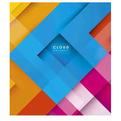Зошит Школярик Cloud colorful 48 аркушів клітинка (048-3161K) Вінниця