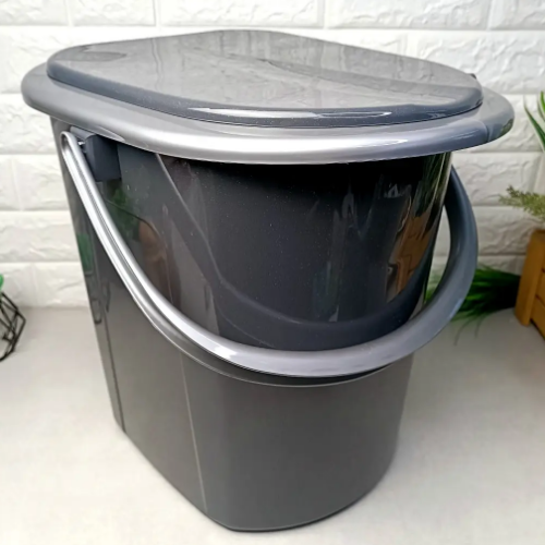 Відро-туалет 22л пластик граніт/сірий Алеана Житомир - фото 3