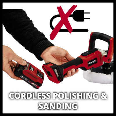 Шліфувальна машина Einhell CE-CP 18/180 Li E (без АКБ та ЗП) (2093320) Вінниця - фото 8