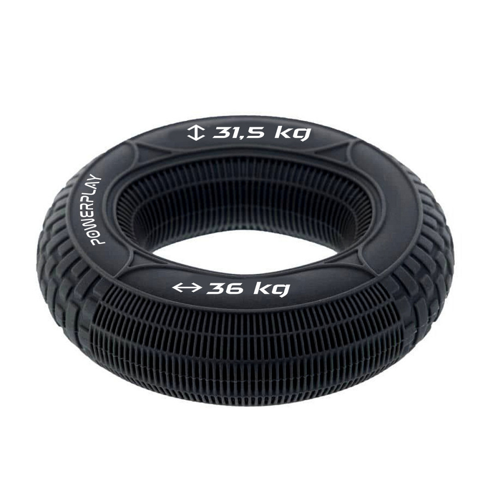 Еспандер кистьовий силіконовий PowerPlay PP-4330 Hand Grip Loops Hard 31.5-36 кг. Чорний Київ - фото 3