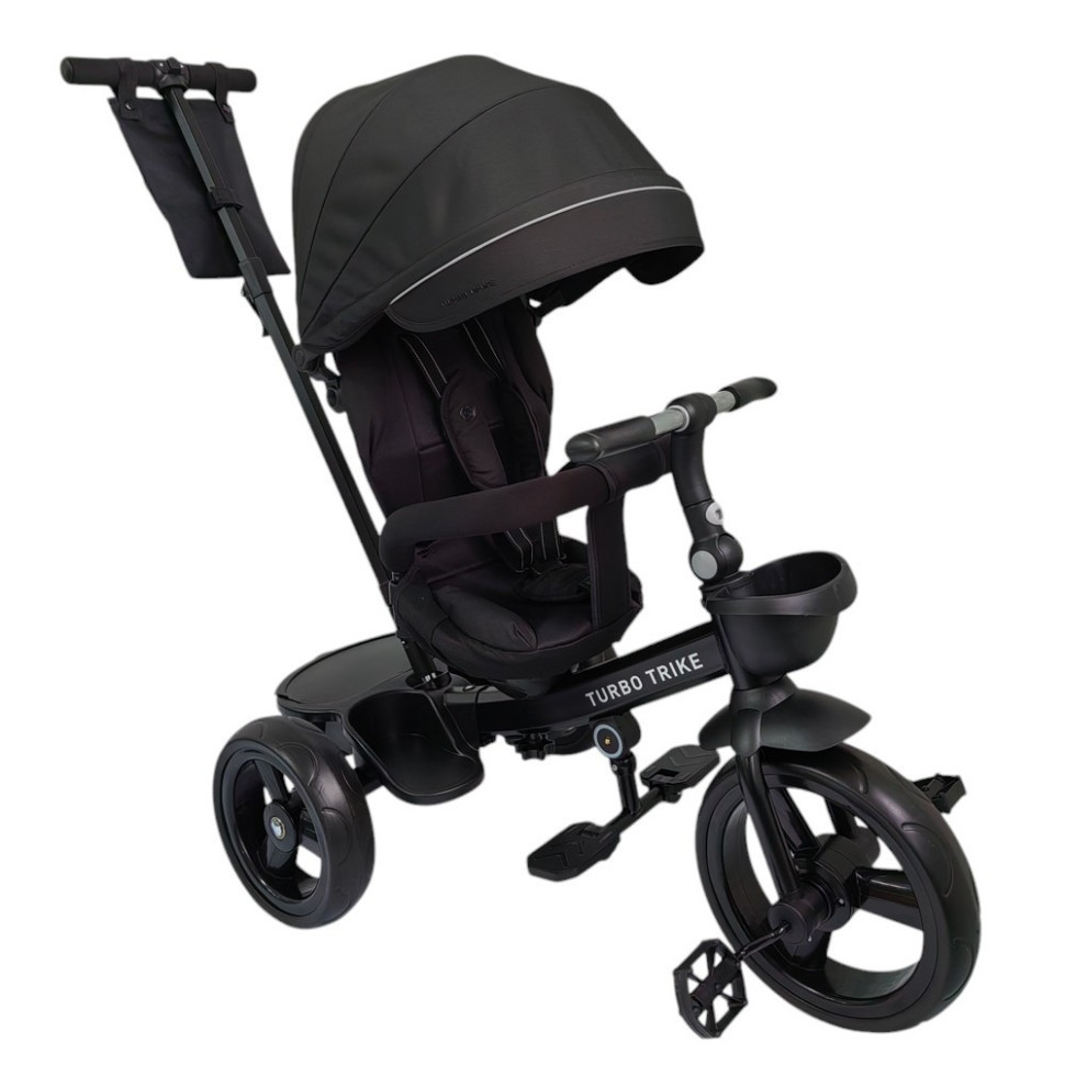 Велосипед дитячий триколісний MT 1001-1 Elegant Black з батьківською ручкою Вінниця - фото 1