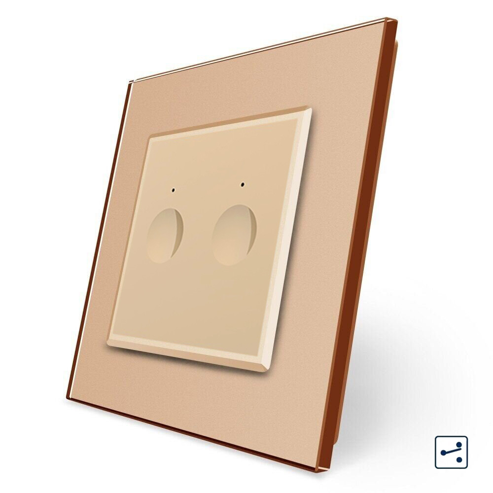 LIVOLO Сенсорний прохідний/перехресний вимикач Sense 2 сенсора Livolo золото (722000413) Коломия - фото 5