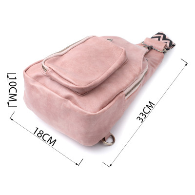 Сумка Vintage Женская с акцентом на текстильную лямку из гладкой экокожи Розовая (22772) Винница - изображение 7