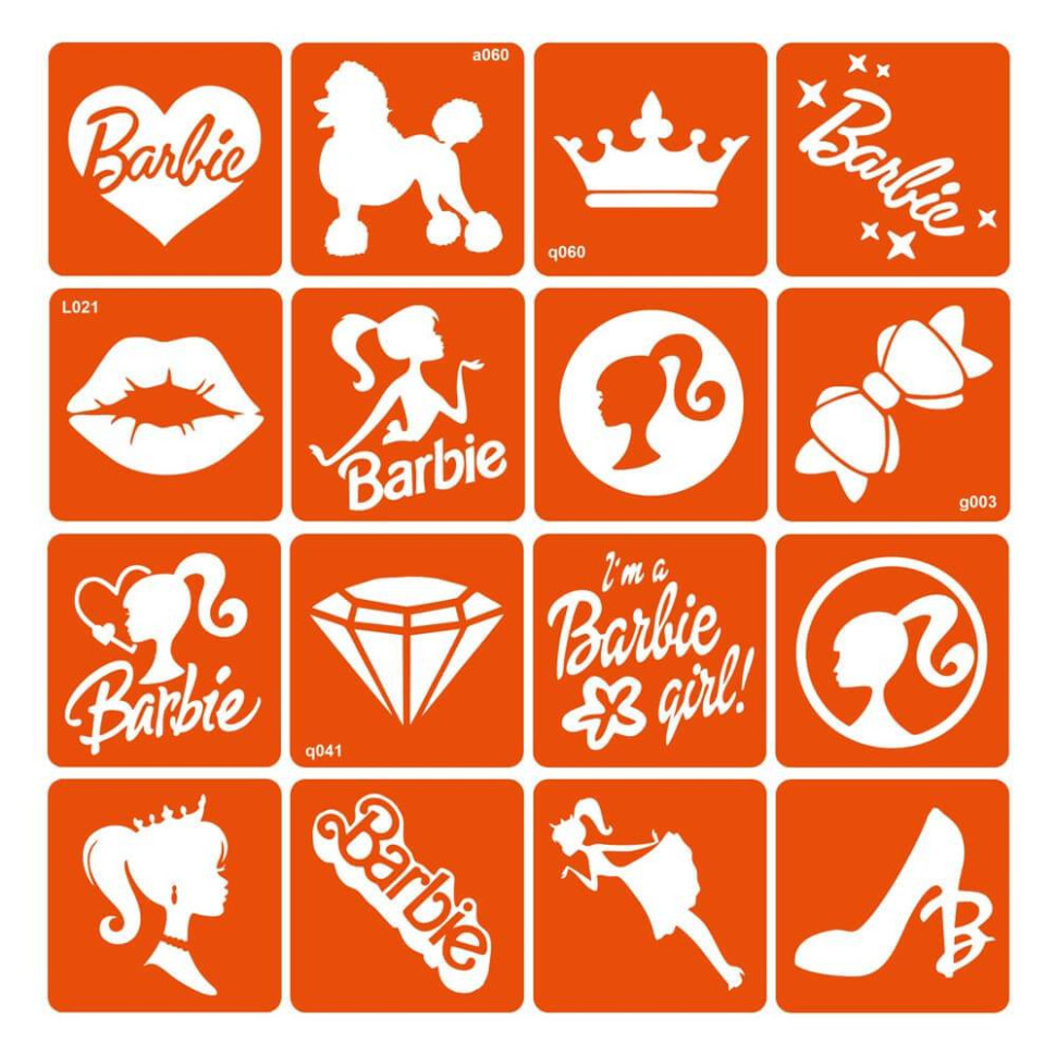 Набор трафаретов для био-тату 