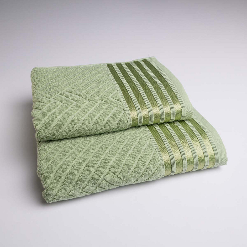 Комплект махровых полотенец SOFT 2шт GM Textile 50х90см, 70х140см 500г/м2 (Мятный) Сумы - изображение 1