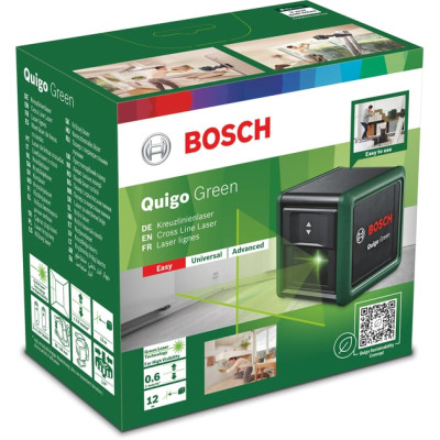 Лазерный нивелир Bosch Quigo Green, точность ±0.8 мм/м, 12 м, зеленый, 0.27 кг (0.603.663.C02) Винница - изображение 9