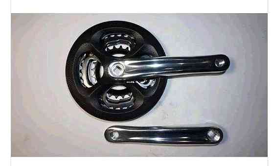 Зірки велосипедні (передні) 24/34/42T (+2 шатуни L-17 см, квадрат, чорний, алюміній, із захистом) Neco MA16-311AP KL Мукачево