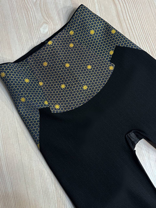 Лосини жіночі Kenalin D-13 з корсетом на блискавці у рубчик утягуючі чорні, чорний, 2XL Київ - фото 4