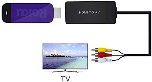 Конвертер HDMI на AV (RCA) Full HD 1080P: Адаптер для Smart TV Stick, Roku, PS4, Xbox до старих ТБ, USB-живлення, Чорний Київ