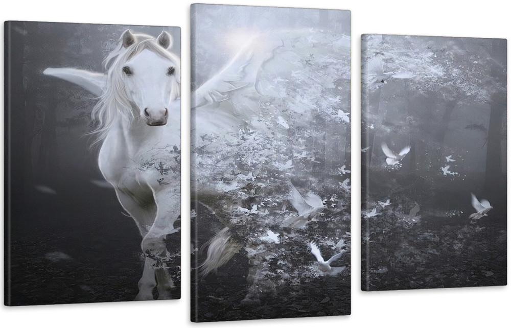 Модульна картина у вітальню/ спальню Кінь Art-578_3 70x130 см Київ - фото 1
