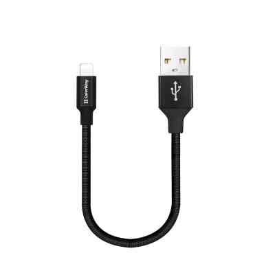 Дата кабель USB 2.0 AM to Lightning 0.25m black ColorWay (CW-CBUL048-BK) Вінниця