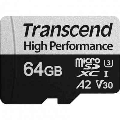 Карта памяти Transcend 64GB microSDXC class 10 UHS-I U3 A2 (TS64GUSD340S) Винница