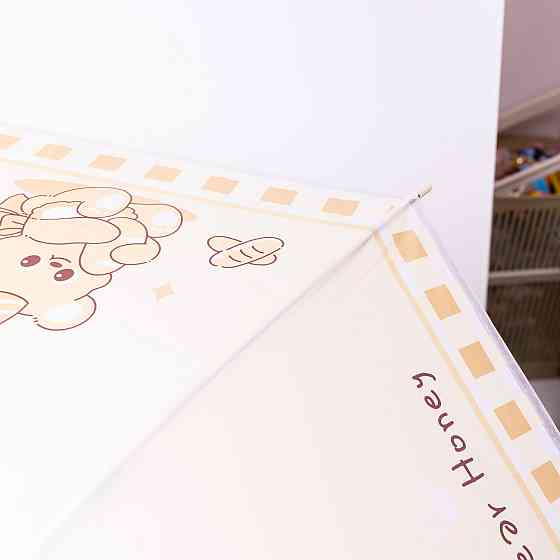 Класична дитяча парасолька-тростина напівавтомат з поліестеру міцна надійна 8 спиць діаметр 94 см Жовтий HP-23-11Y Коломыя