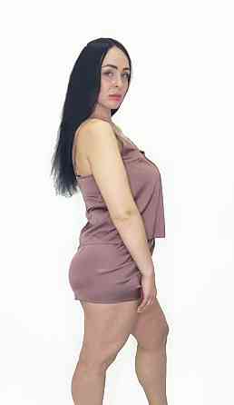 Піжама жіноча шовкова із шортами Какао L Харків