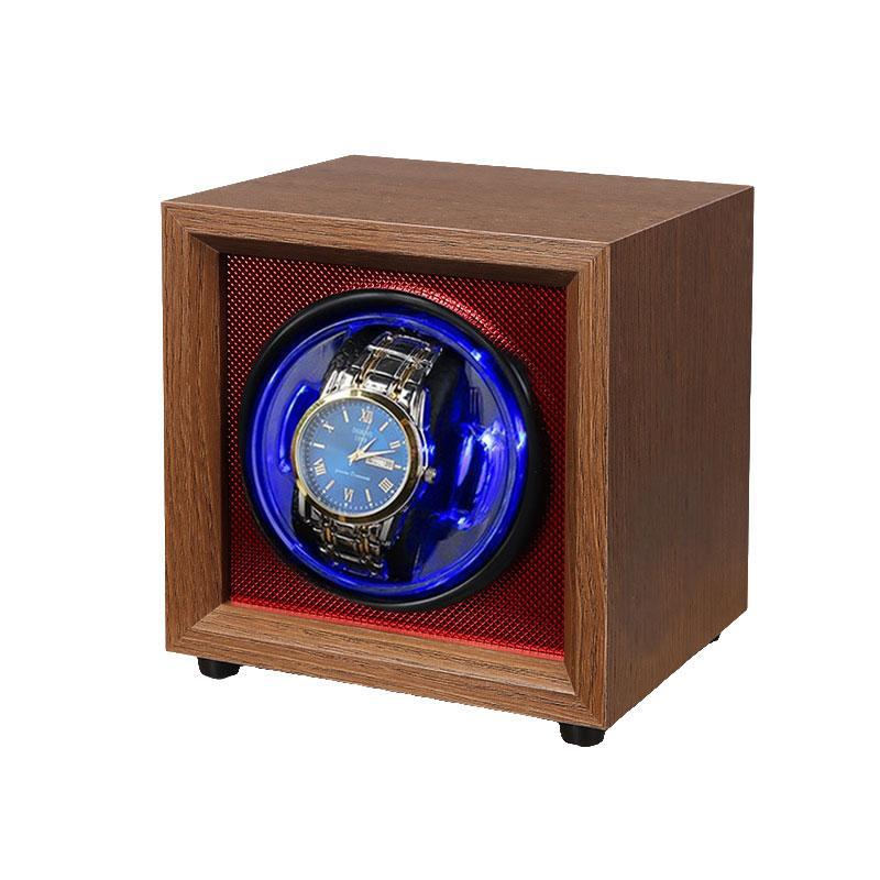 Скринька для автопідзаводу годинників / Віндер / Watch Winder / Ротомат Newaner дерево чорного горіха, тихий мотор, LED Київ - фото 2