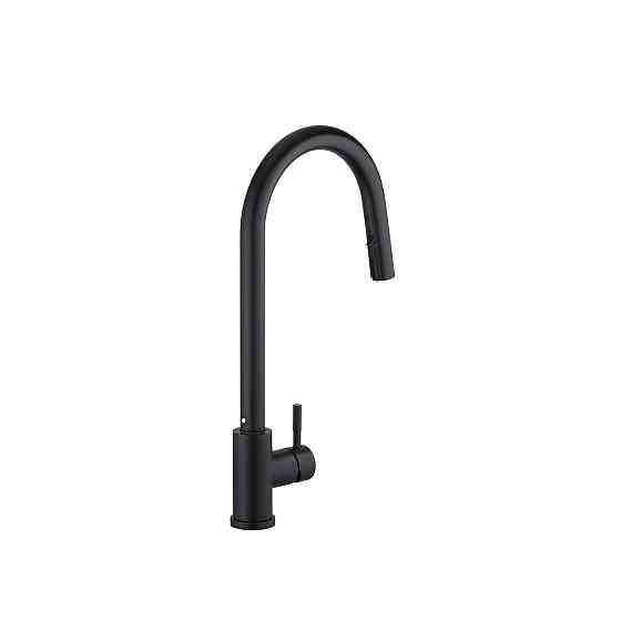 Змішувач для кухні з висувним виливом Kroner KRP Edelstahl Klassisch - SCH03915 чорний Київ