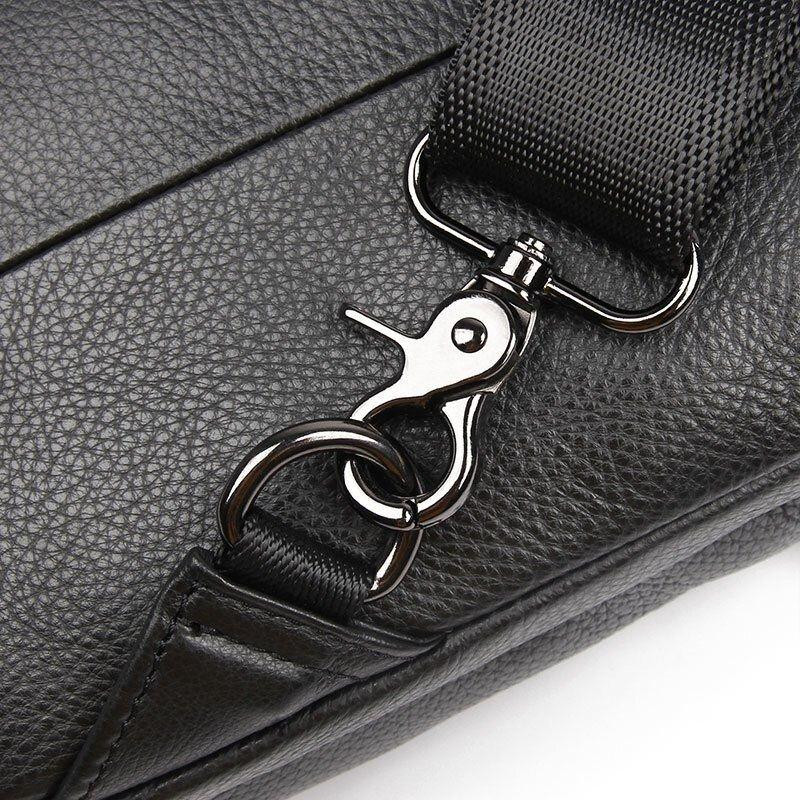 Сумка мужская кожаная в зернистой коже через плечо Vintage 14950 Черная Киев - изображение 2