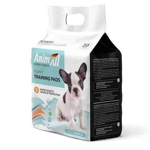 Пелюшки AnimAll Puppy Training Pads для собак і цуценят, 60 х 60 см, 20 штук Київ