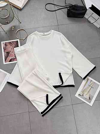 Женский базовый теплый костюм двойка качественная турецкая ангора double Молочный, 42/44 Одесса