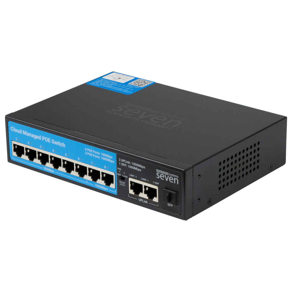 Облачно управляемый 11-портовый PoE-коммутатор SEVEN PS308G Киев - изображение 7