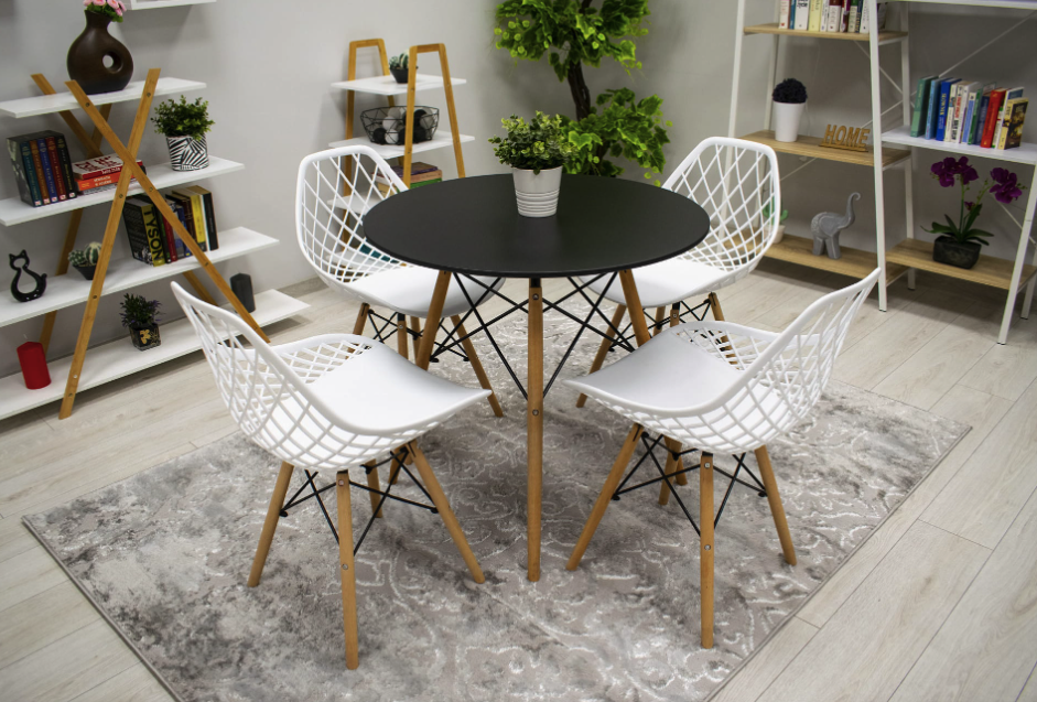 Стілець Leobert Sakai з дерев'яними ніжками ажурна спинка білий Київ - фото 7