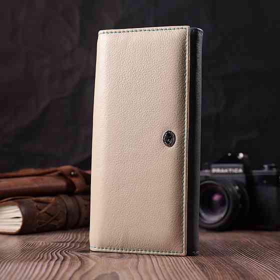 Практичный кошелек для стильных женщин из натуральной кожи ST Leather 22519 Разноцветный Киев