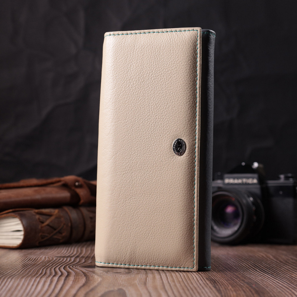 Практичный кошелек для стильных женщин из натуральной кожи ST Leather 22519 Разноцветный Киев - изображение 6