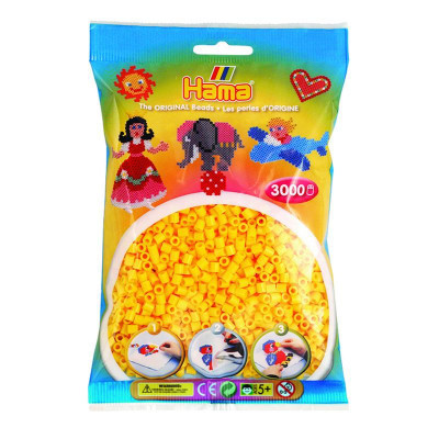 Набор для творчества Hama желтых бусин MIDI 5+, 3000 шт термомозаика (HM-201-03) Винница - изображение 1