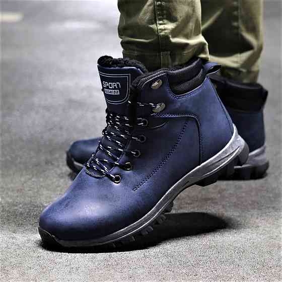 Черевики ЗИМНІ чоловічі Сині Кросівки з МЕХОМ (розміри: 41,43,44) — 0292 Дніпро
