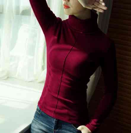 Жіноча тепла базова водолазка "Kelly" оптом| Батал Марсала, 50-52 Київ