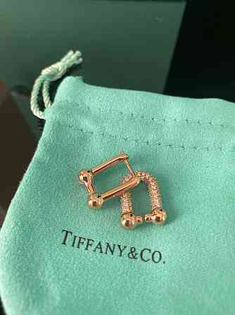 Тиффани серьги Hardwear / Tiffany серьги с цирконием напыление розовое золото / упакованы в мешочек Одесса