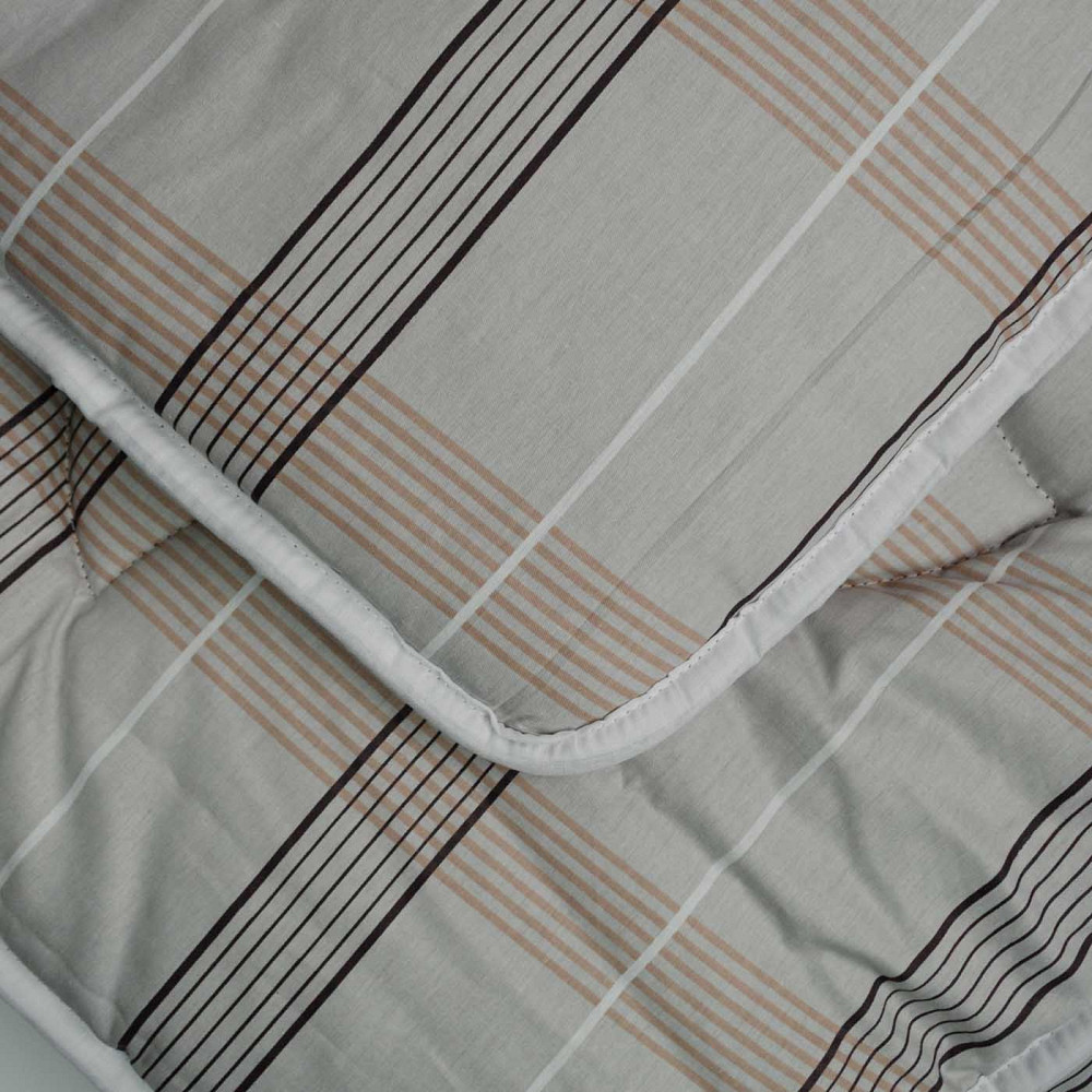 Ковдра конопляна зимова Сатин Персиваль YouStar двоспальна 170х210 см (Світло-сірий) Суми - фото 8