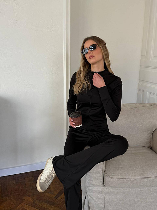 Жіночий комплект-трійка спорт Чорний, 42/46 Харків - фото 2