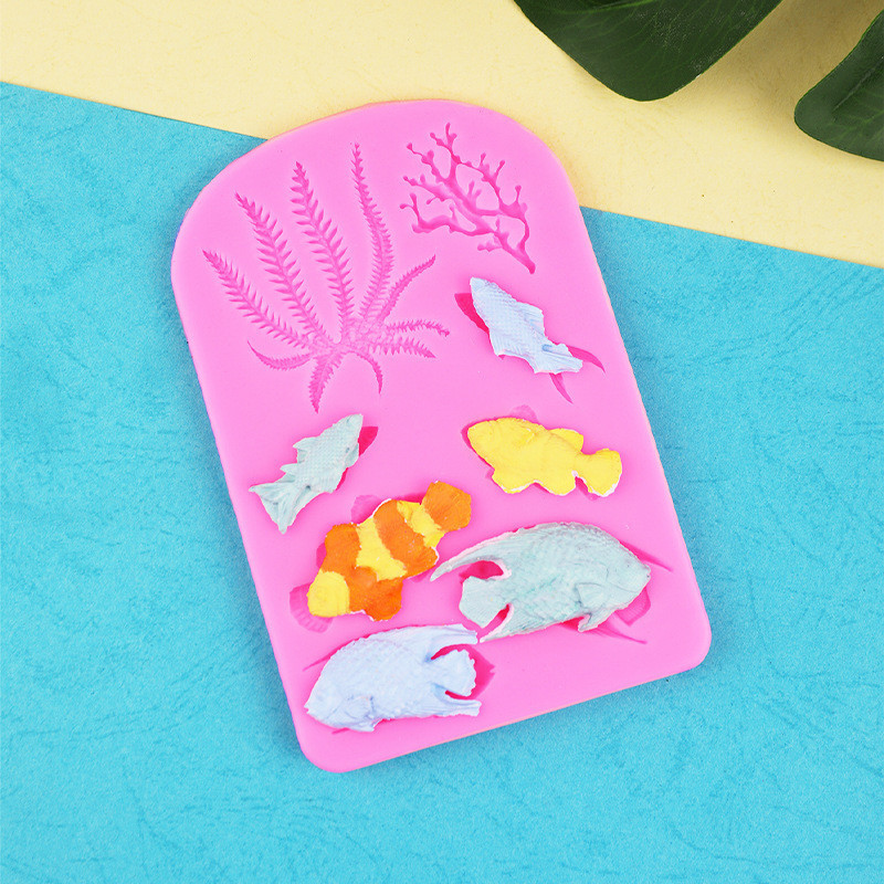 Молд кондитерский Рыбки и кораллы 94 на 143 мм розовый Киев - изображение 5