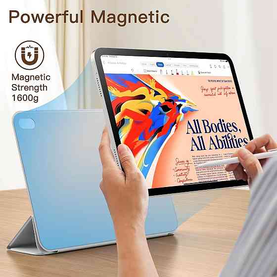 Захисний магнітний чохол-книжка для iPad (A16) 11-го/10-го покоління (2025/2022) A3354 / A3355 / A2696 / A2757 / A2777 Дніпро