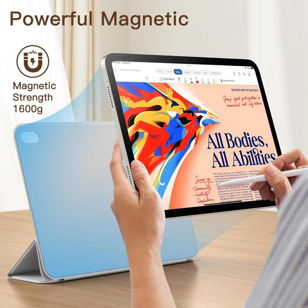 Захисний магнітний чохол-книжка для iPad (A16) 11-го/10-го покоління (2025/2022) A3354 / A3355 / A2696 / A2757 / A2777 Дніпро - фото 6
