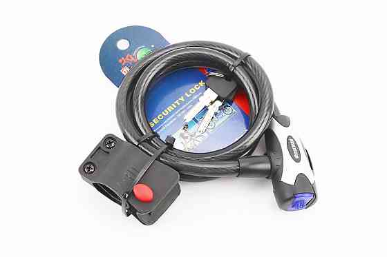 Замок протиугінний тросовий 1000х12мм під ключ, кріплення за трубу сидіння, TY555 Київ