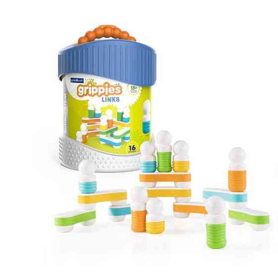 Магнітний конструктор Guidecraft Grippies Links, 16 деталей (G8317) Харків