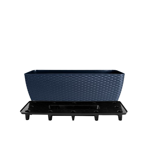 Вазон Ротанг балконний зі вставкою 50*18см граніт Алеана Житомир