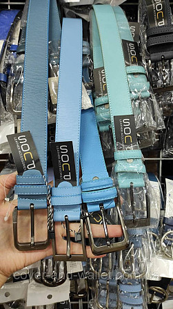 Модный женский ремень из натуральной кожи бирюзового цвета 35мм PS Leather Киев - изображение 4