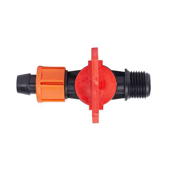 Кран для крапельної стрічки Ø16 мм н/р 1/2" FLORA (5079654) Київ