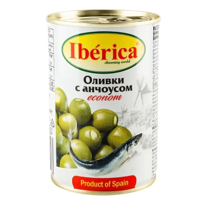 Овочева консервація Iberica Оливки фаршировані анчоусом 280 г (8436024298413) Вінниця - фото 4