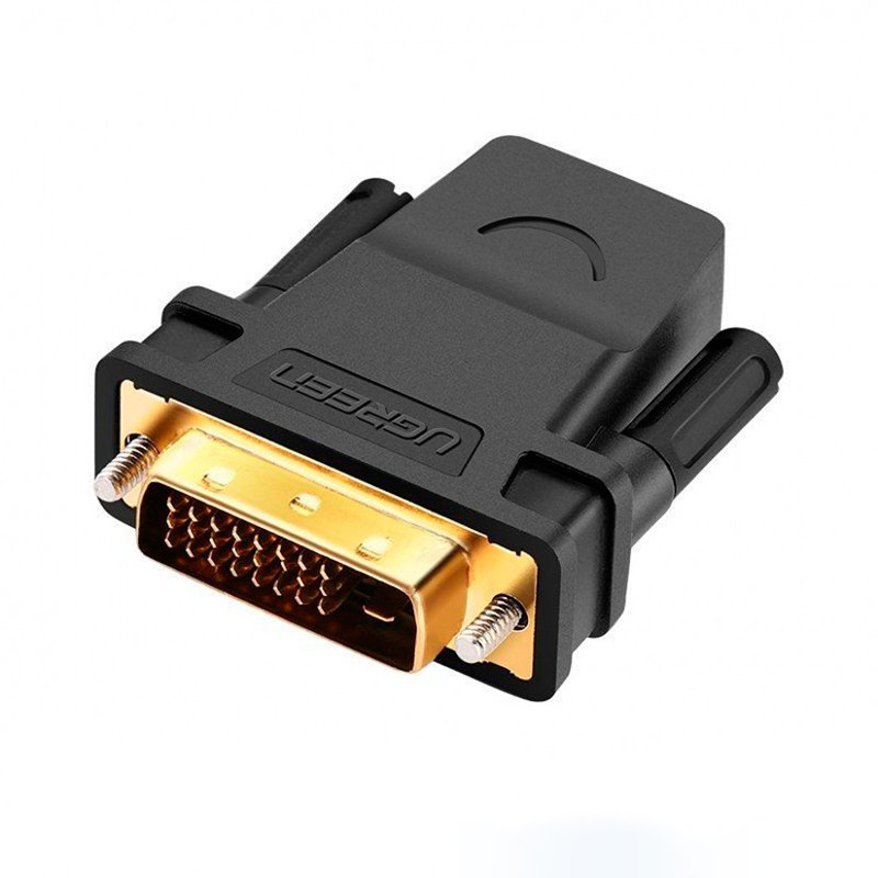 Переходник HDMI DVI D 24+1 Ugreen 20124 (Черный) Николаев - изображение 1