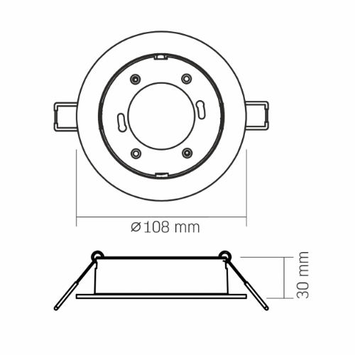 LED Світильник врізний під лампу GX53 білий VL-SPF27R-W Videx Житомир