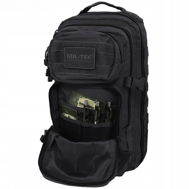 Тактичний Рюкзак 20 літрів із системою Molle 25 мм Mil-Tec від Sturm "Assault Pack SM" (14002002) Black Нововолинськ - фото 3