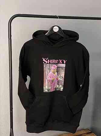 Чорне худі з принтом "Shrexy" Чорне, XL Чернівці