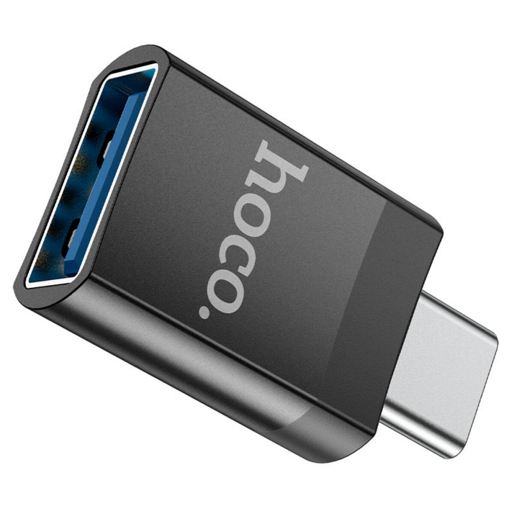 Кабель-перехiдник HOCO UA17 Type-C male to USB female USB3.0 adapter Black Київ - фото 2